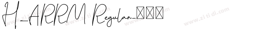 H_ARRM Regular字体转换